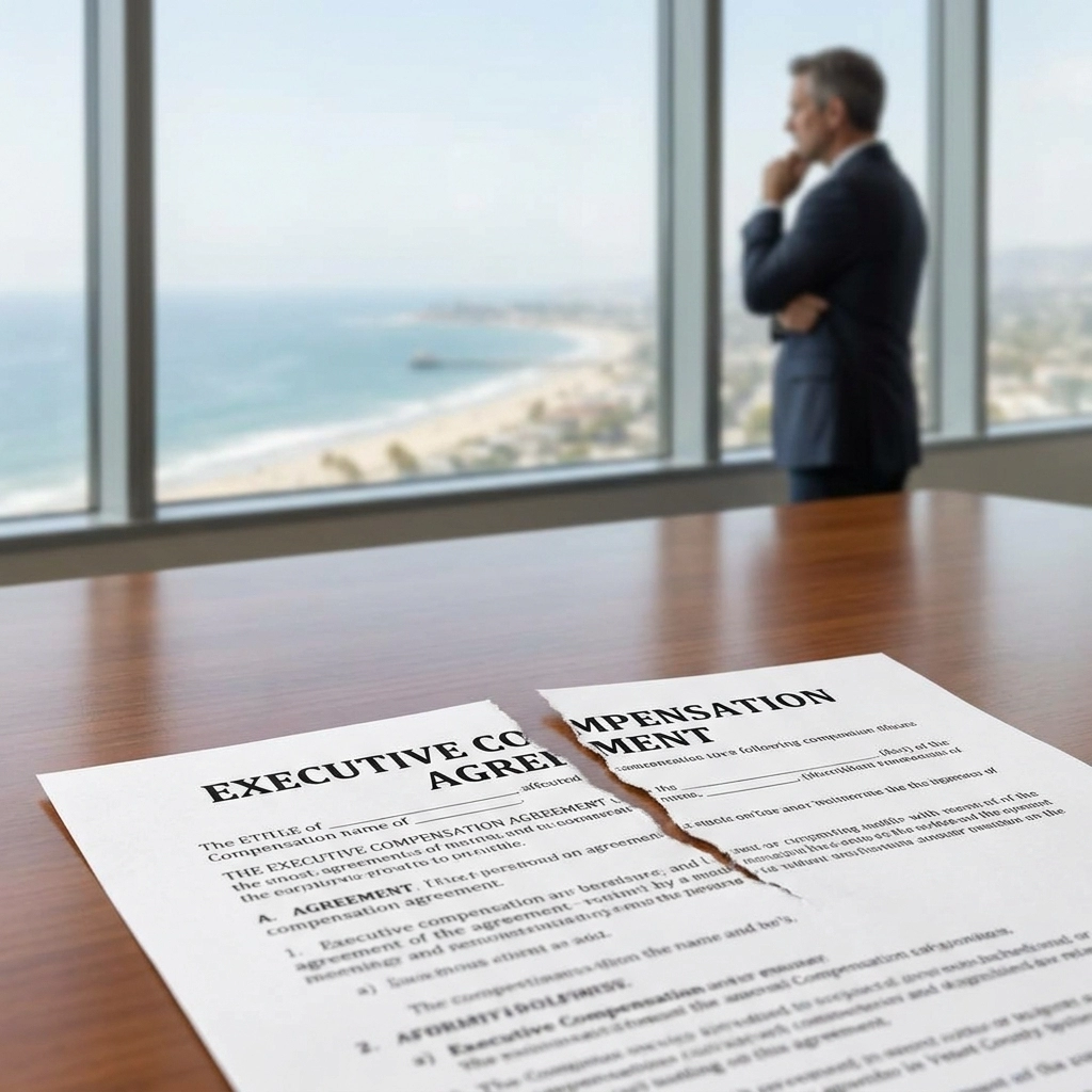 Executive commission agreement breach